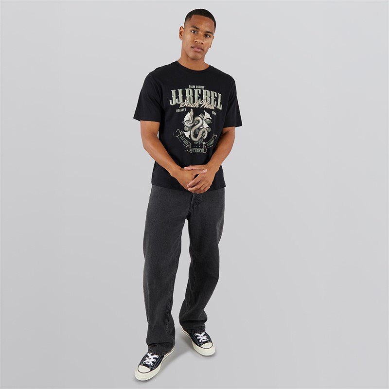 JJ REBEL Mens Garbo T-Shirt Black