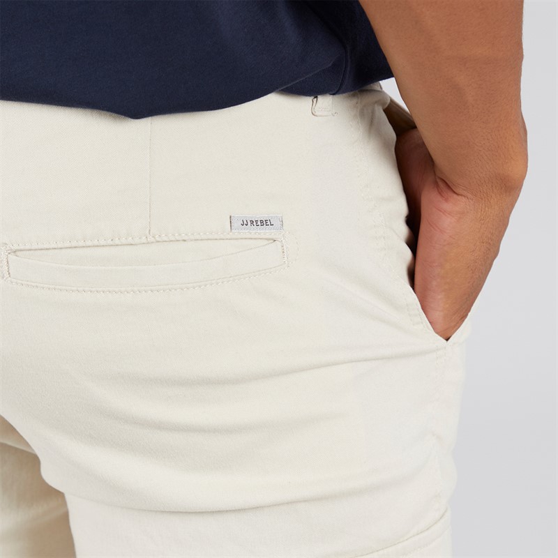 JJ REBEL Mens Michael Slim Cargos Moonbeam