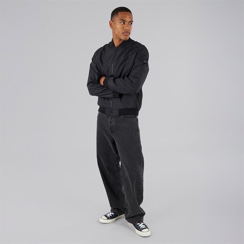 JJ REBEL Mens Montana Bomber Jacket Black