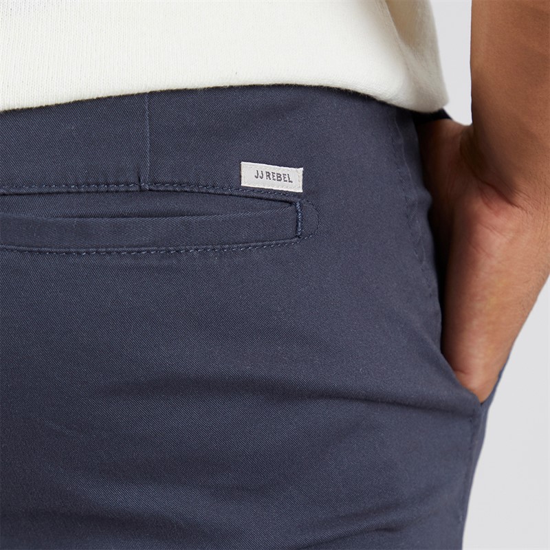 JJ REBEL Mens Michael Slim Sharp Chinos Navy Blazer