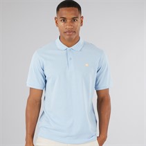 JJ REBEL Mens Flag Logo Polo Chambray Blue