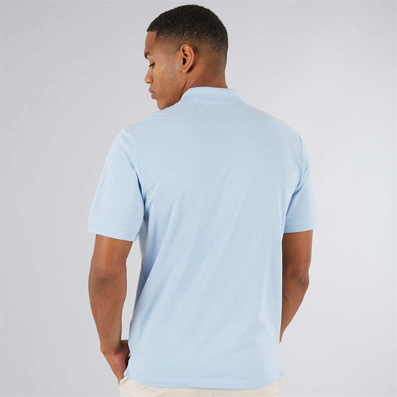 JJ REBEL Mens Flag Logo Polo Chambray Blue