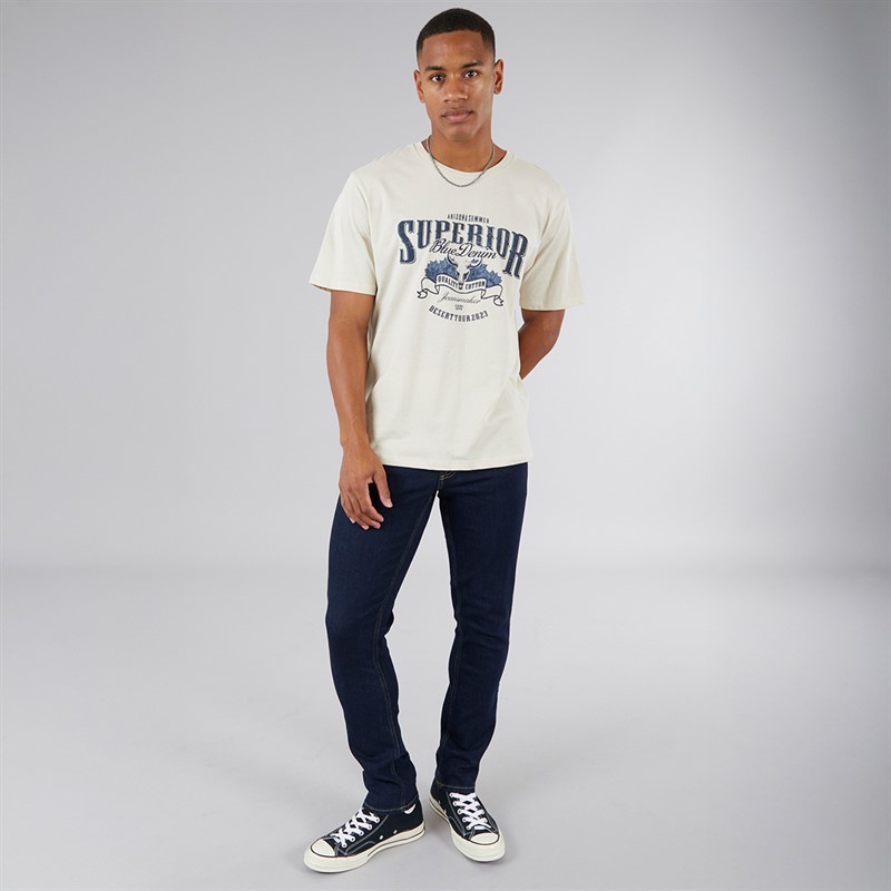 JJ REBEL Mens Luke JJcraft 543 Jeans Blue Denim