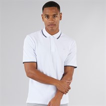 JJ REBEL Mens Zell Short Sleeve Polo White