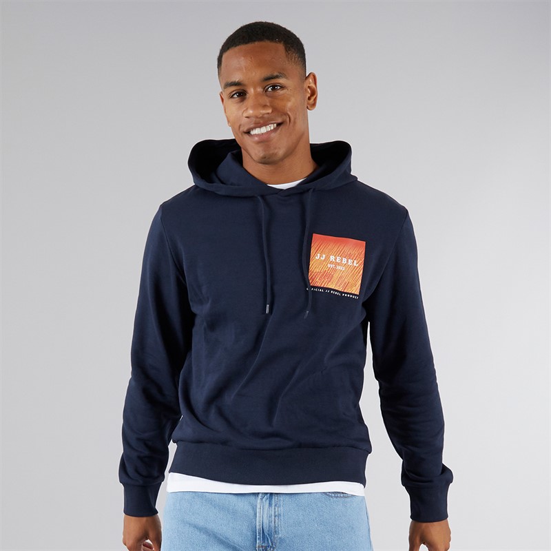 JJ REBEL Mens Raven Hoodie Sky Captain