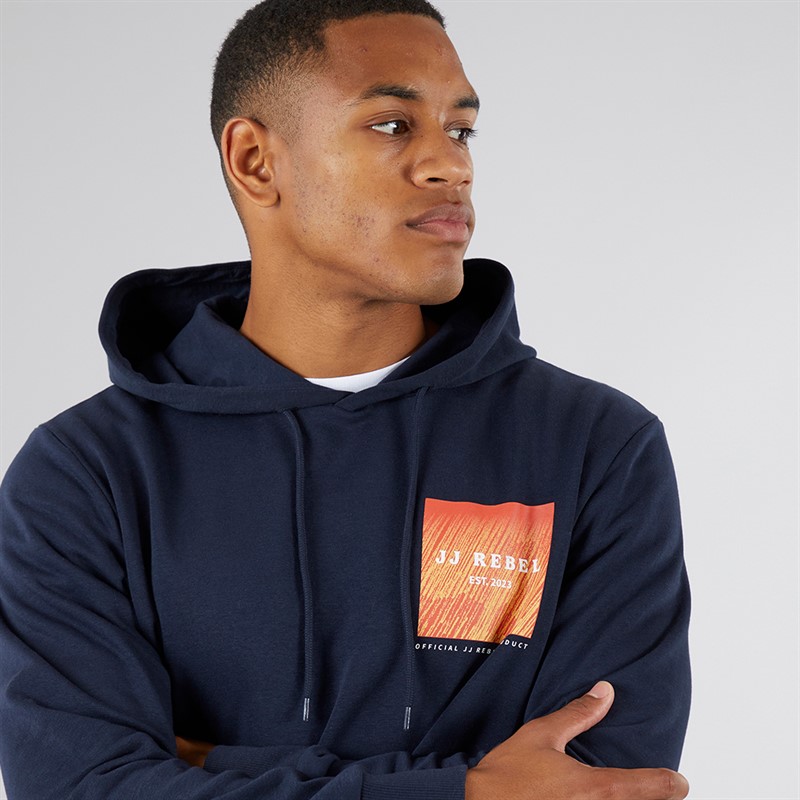 JJ REBEL Mens Raven Hoodie Sky Captain