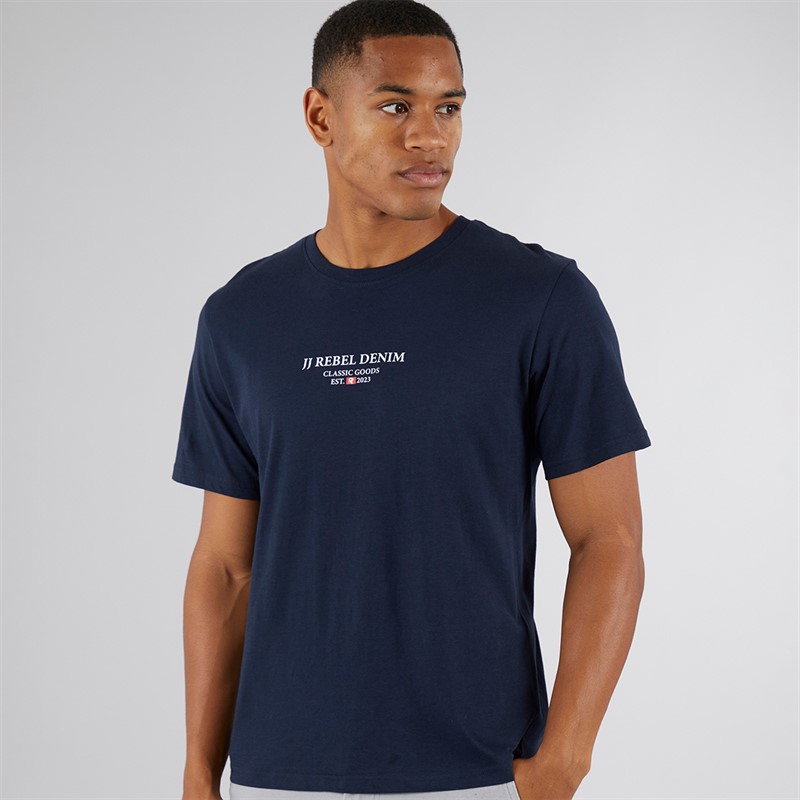 JJ REBEL Mens Print T-Shirt Sky Captain