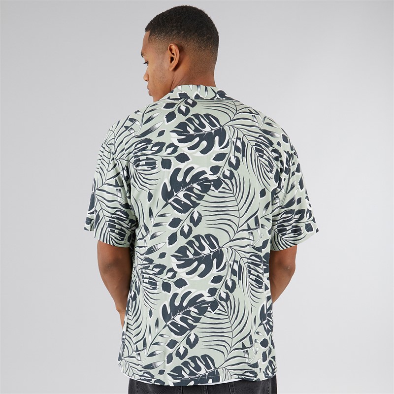 JJ REBEL Mens Bloom Resort Short Sleeve Shirt Desert Sage