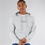JJ REBEL Mens Print Hoodie Light Grey Melange