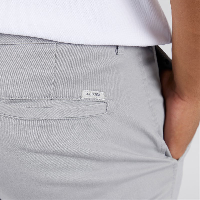 JJ REBEL Mens Michael Slim Sharp Chinos Ultimate Grey
