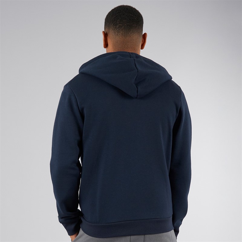JJ REBEL Mens Rebel Logo Zip Hoodie Sky Captain