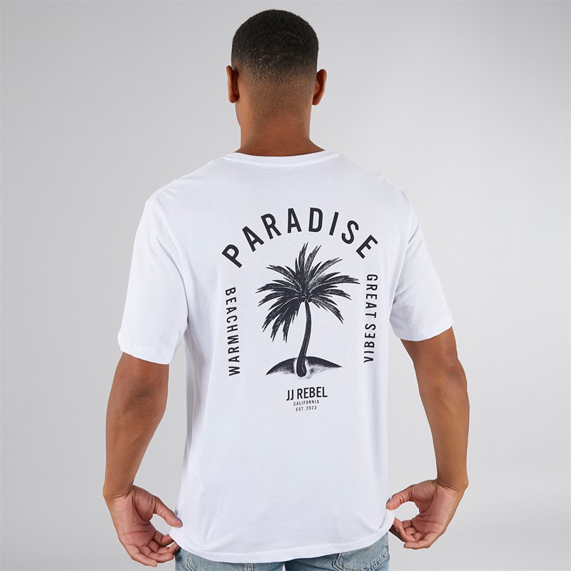 JJ REBEL Mens Garbo T-Shirt White