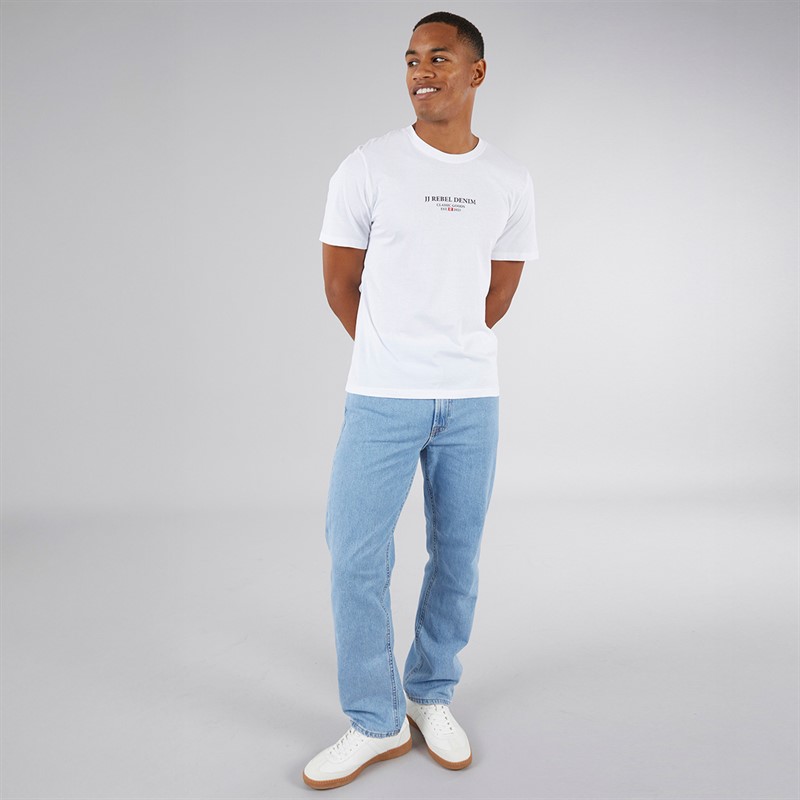 JJ REBEL Mens Print T-Shirt White