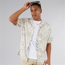 JJ REBEL Mens Bloom Resort Short Sleeve Shirt Moonbeam