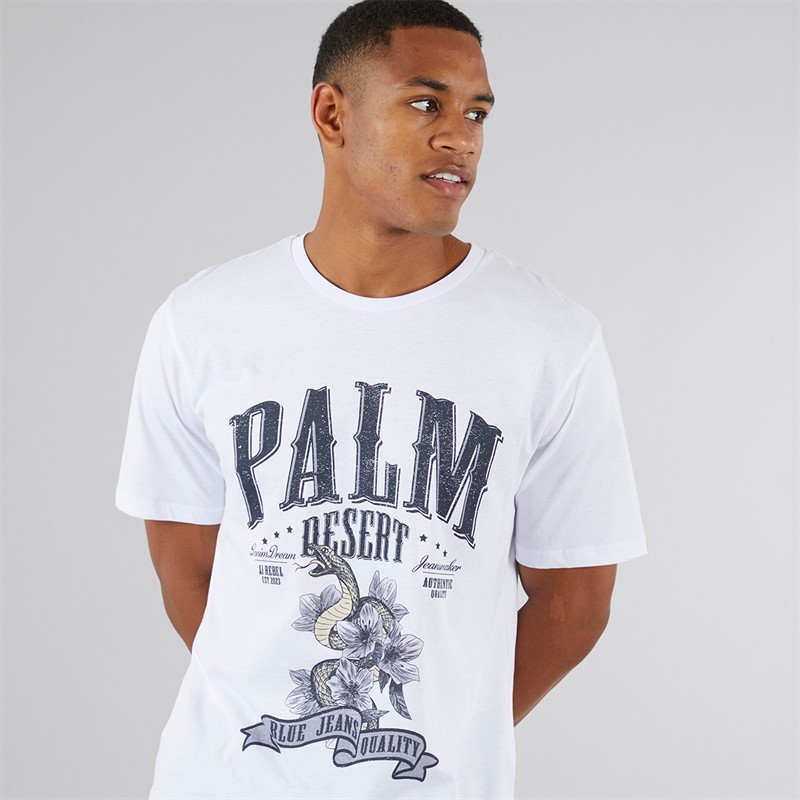 JJ REBEL Mens Garbo T-Shirt White