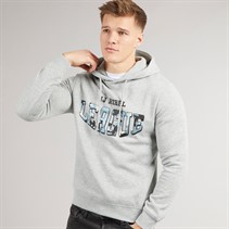 JJ REBEL Mens Hamilton Sweat Hoodie Light Grey Melange