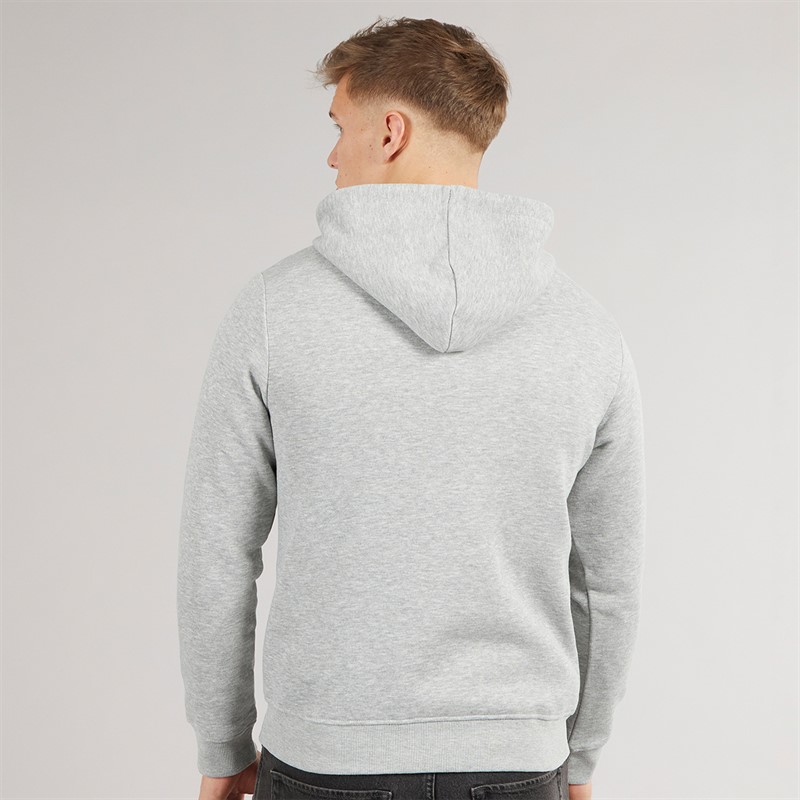 JJ REBEL Mens Hamilton Sweat Hoodie Light Grey Melange