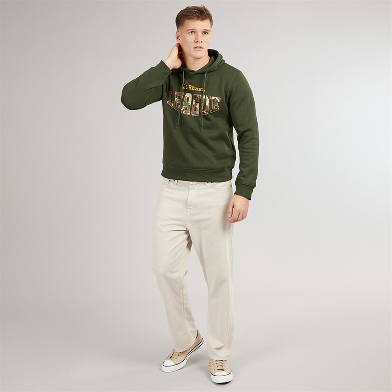 JJ REBEL Mens Hamilton Sweat Hoodie Kombu Green