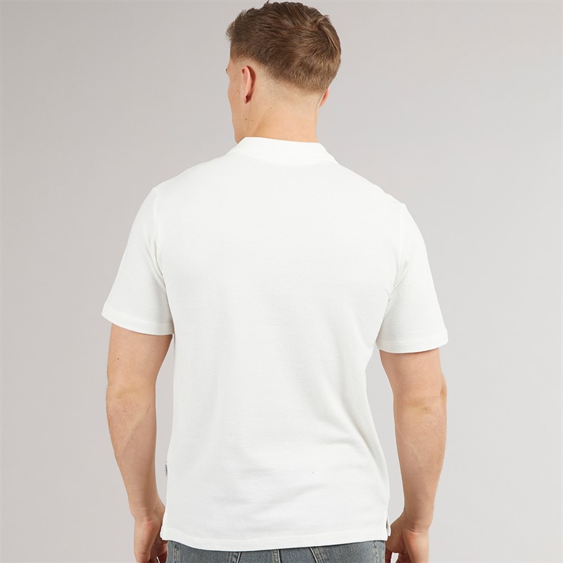 JJ REBEL Mens Breeze Polo Shirt Cloud Dancer