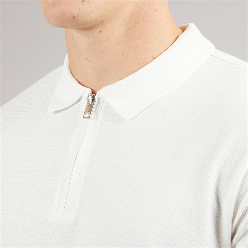 JJ REBEL Mens Breeze Polo Shirt Cloud Dancer