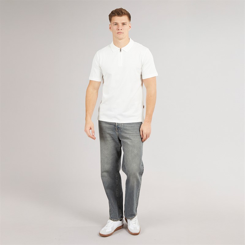 JJ REBEL Mens Breeze Polo Shirt Cloud Dancer