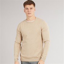 JJ REBEL Mens Callum Crew Neck Jumper Crockery