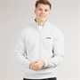 JJ REBEL Mens Billie Half Zip Sweatshirt White Melange