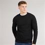 JJ REBEL Mens Callum Crew Neck Jumper Black