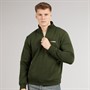 JJ REBEL Mens Billie Half Zip Sweatshirt Kombu Green