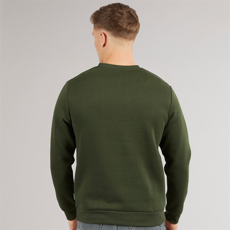 JJ REBEL Mens Base Crew Neck Sweatshirt Kombu Green