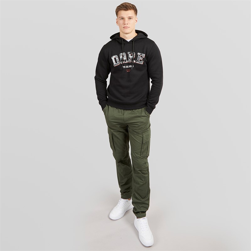 JJ REBEL Mens Hamilton Sweat Hoodie Black