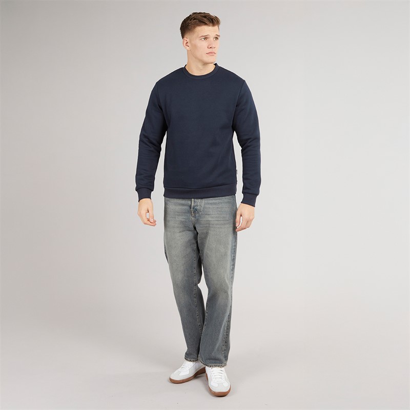 JJ REBEL Mens Base Crew Neck Sweatshirt Sky Captain