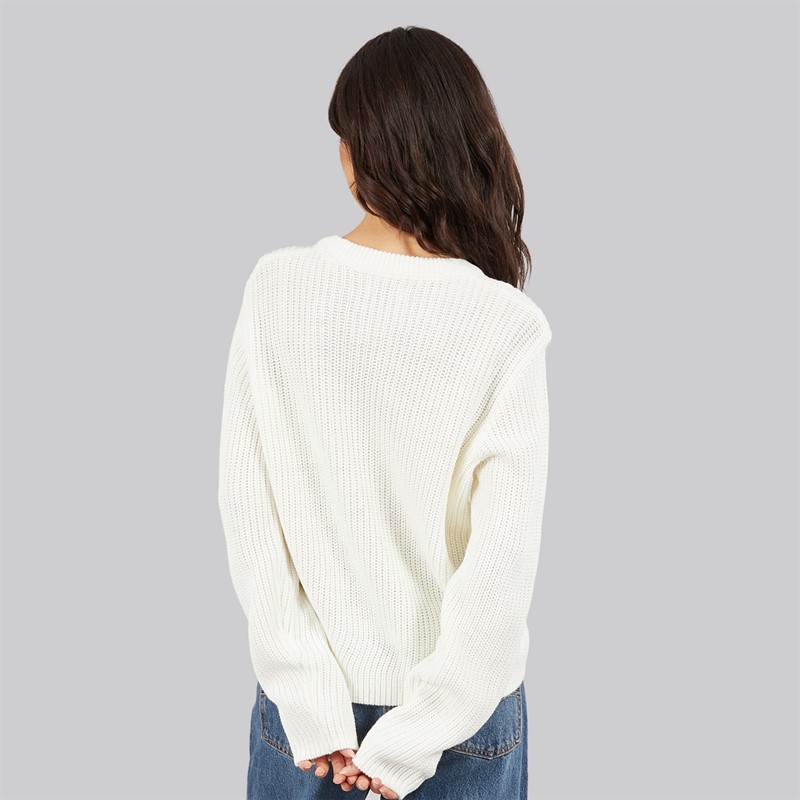 JJ REBEL Womens Jasmine Knit Crew Neck Cloud Dancer