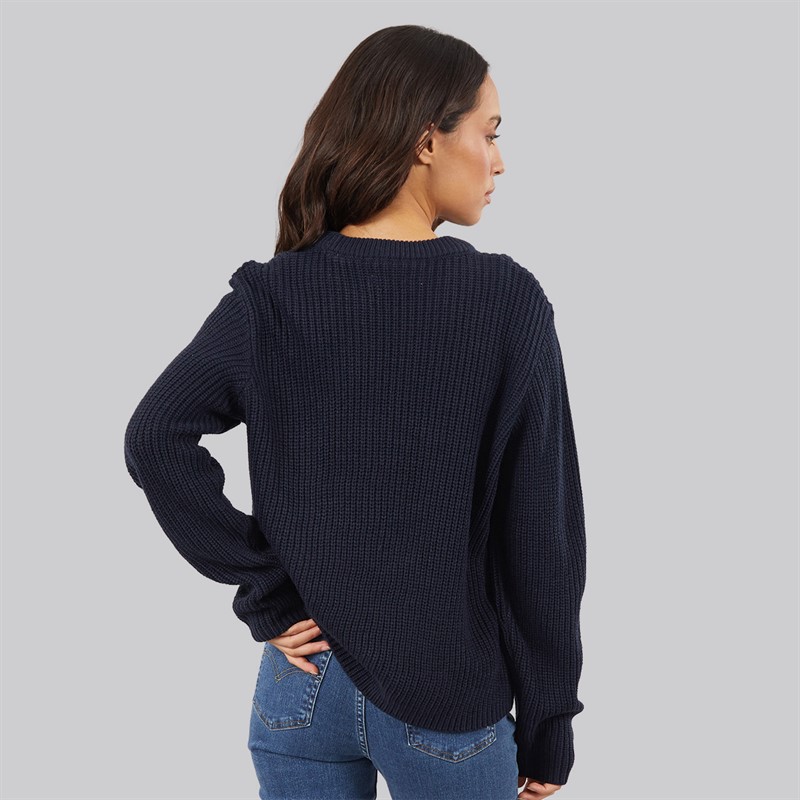 JJ REBEL Womens Jasmine Knit Crew Neck Sky Captain