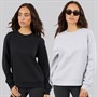 JJ REBEL Womens Two Pack Viola Sweatshirts Black/Grey Marl