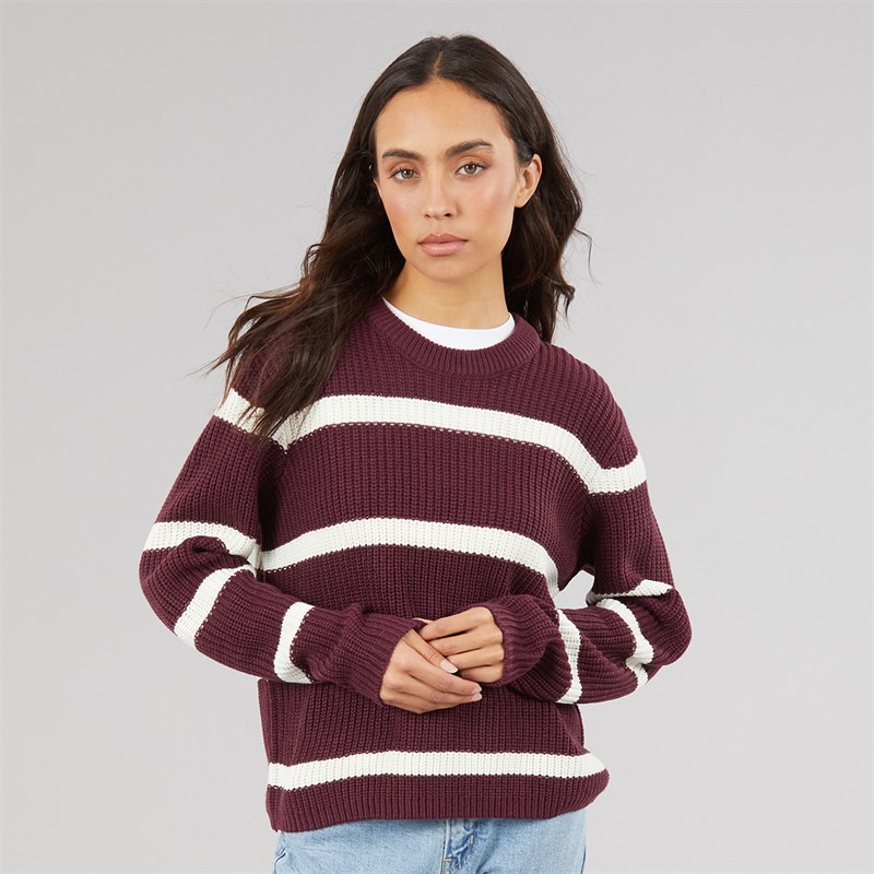 JJ REBEL Womens Jasmine Knit Crew Neck Fig