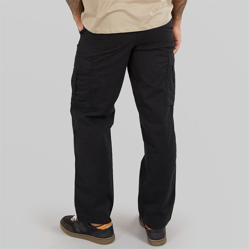 JJ REBEL Mens Carlos Relaxed Cargo Pants Black