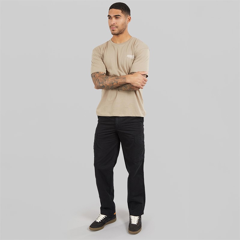 JJ REBEL Mens Carlos Relaxed Cargo Pants Black