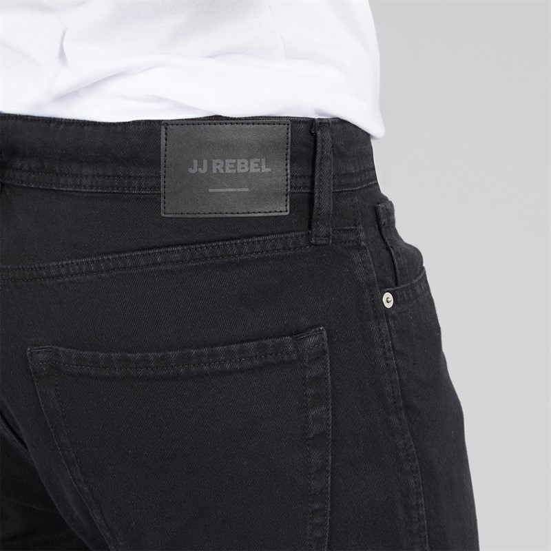 JJ REBEL Mens Ryan 637 Relaxed Fit Jeans Black