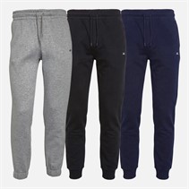 JJ REBEL Mens Three Pack Logo Sweat Pants Light Grey Marl/Sky Captain/Black