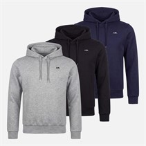 JJ REBEL Mens Three Pack Logo Hoodies Light Grey Marl/Sky Captain/Black