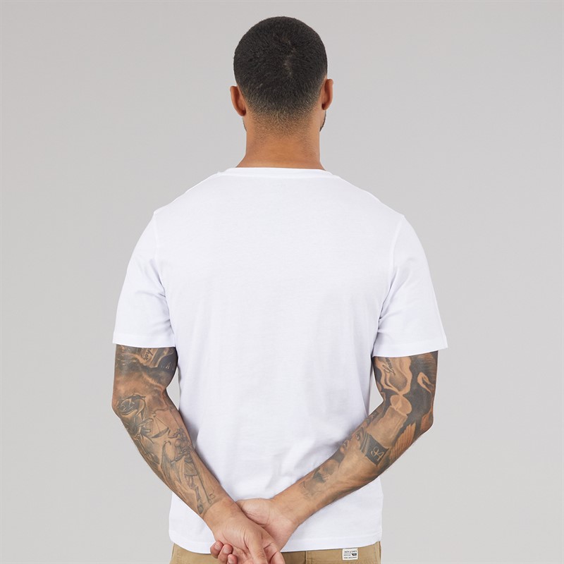 JJ REBEL Mens Five Pack Logo T-Shirts White/Black/Sky Captain/Roasted Cashew/Grape Leaf