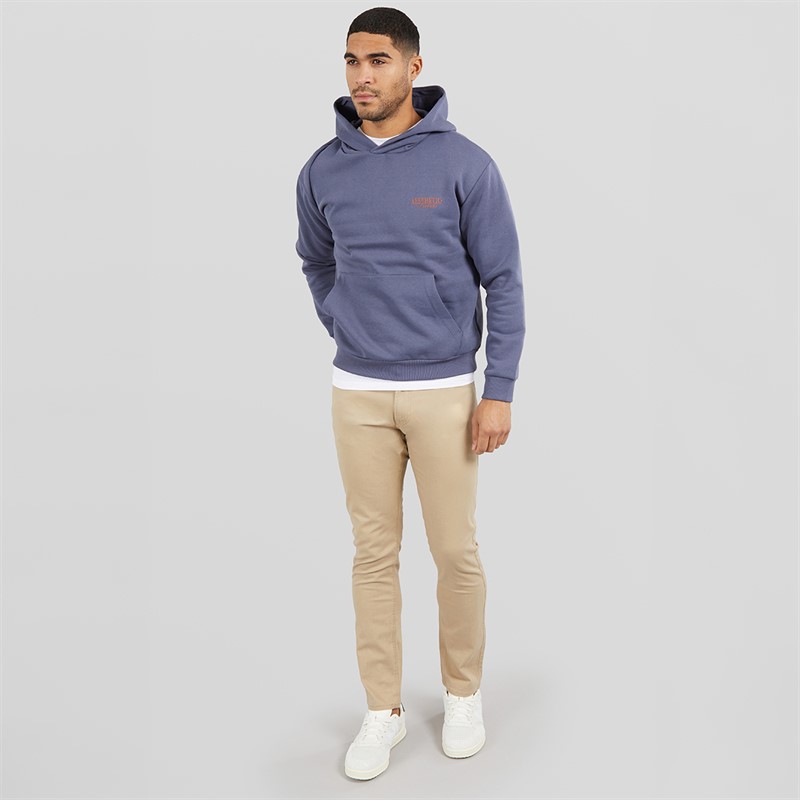 JJ REBEL Mens Rock Hoodie Nightshadow Blue