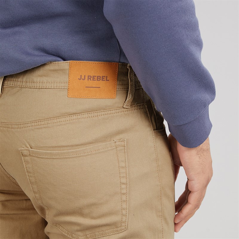 JJ REBEL Mens George Sharp Fivers Chinos Crockery