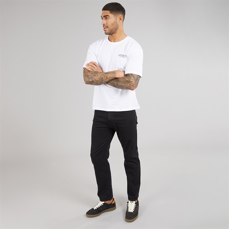 JJ REBEL Mens Rock Crew Neck T-Shirt White
