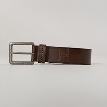Hyde & Tanner Mens Frontier Punched Keeper Belt olate Choc
