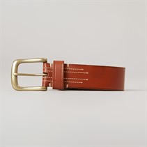 Hyde & Tanner Mens Cattleman 4 Thread Stitch Belt Tan