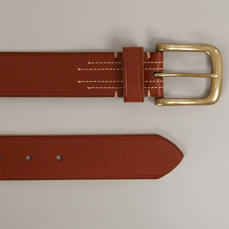 Hyde & Tanner Mens Cattleman 4 Thread Stitch Belt Tan