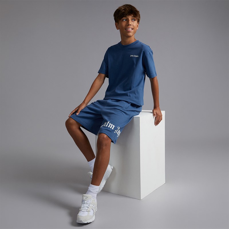 Palm Angels Boys T-Shirt Blu/Blue