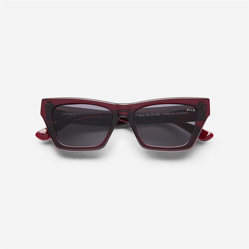 AY Studios Lunettes de soleil Beam Transparent Burgundy